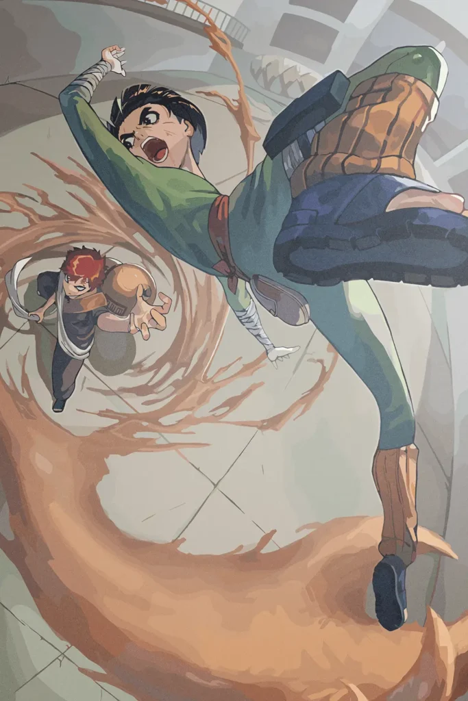 Rock Lee Naruto Original Image Aluminium Metal Poster