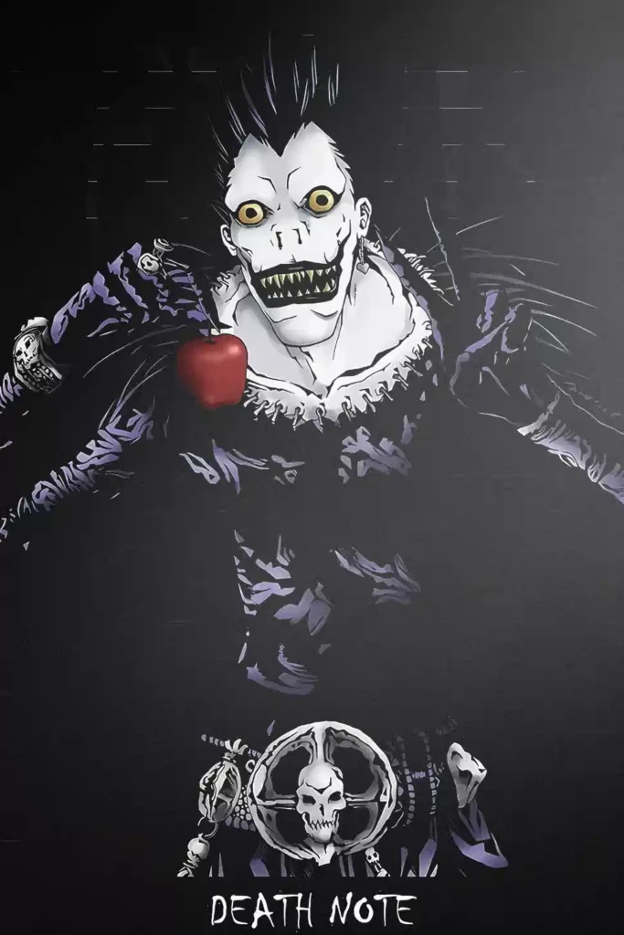 Showcase view of the Ryuk Aluminium Metal Print from Death Note