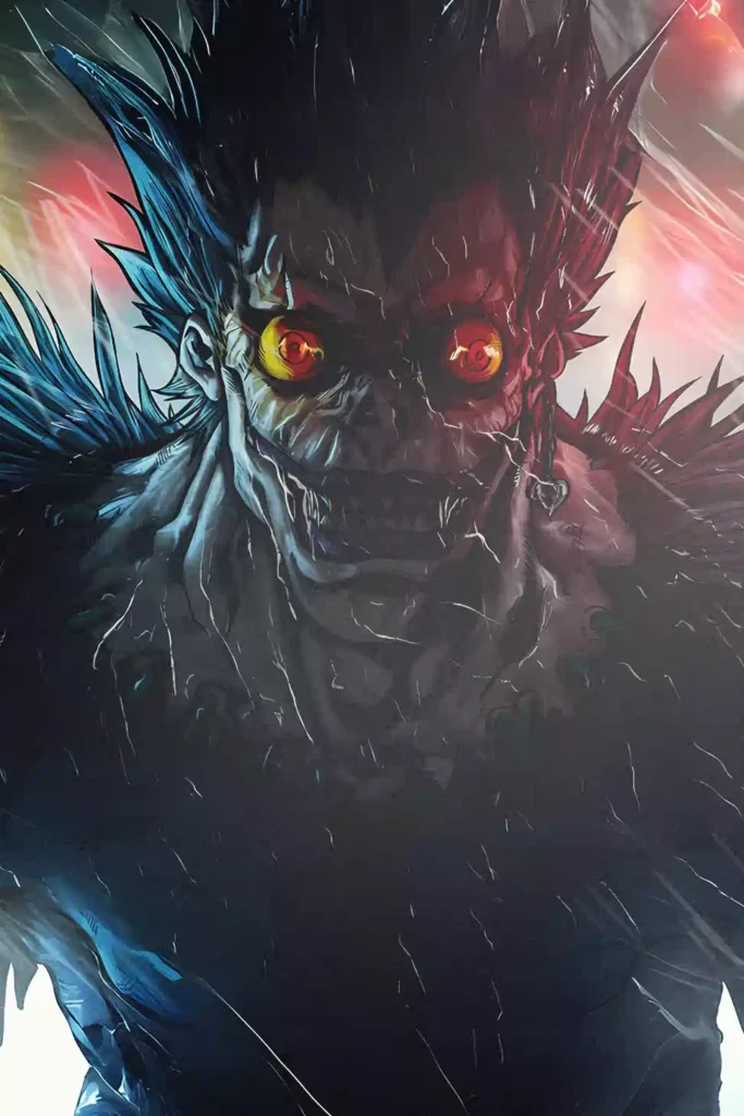 Ryuk Death Note metal wall art showcase shot from the Geekozi collection