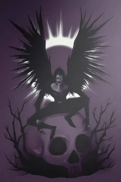 Ryuk Death Note Crimson Eye Hover High Quality Printed Metal Poster