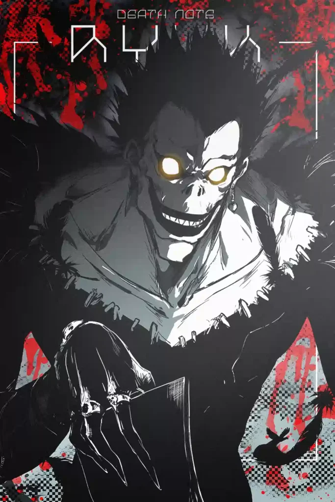 Showcase frame of the Ryuk Metal Poster, anime metal poster