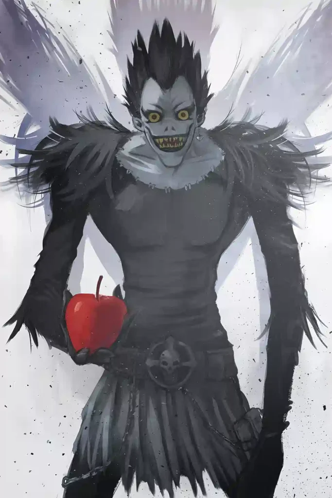 Showcase view of the Ryuk Metal Print Wall Art from Death Note