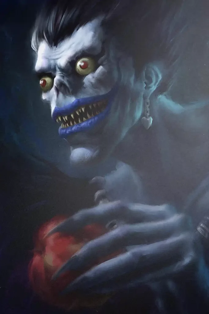 Ryuk Death Note metal wall art showcase shot from the Geekozi collection