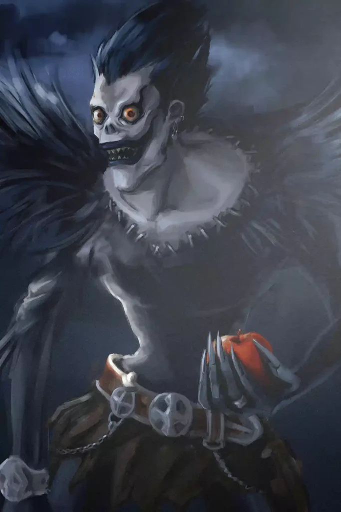 Showcase frame of the Ryuk Premium Metal Poster-1, anime metal poster