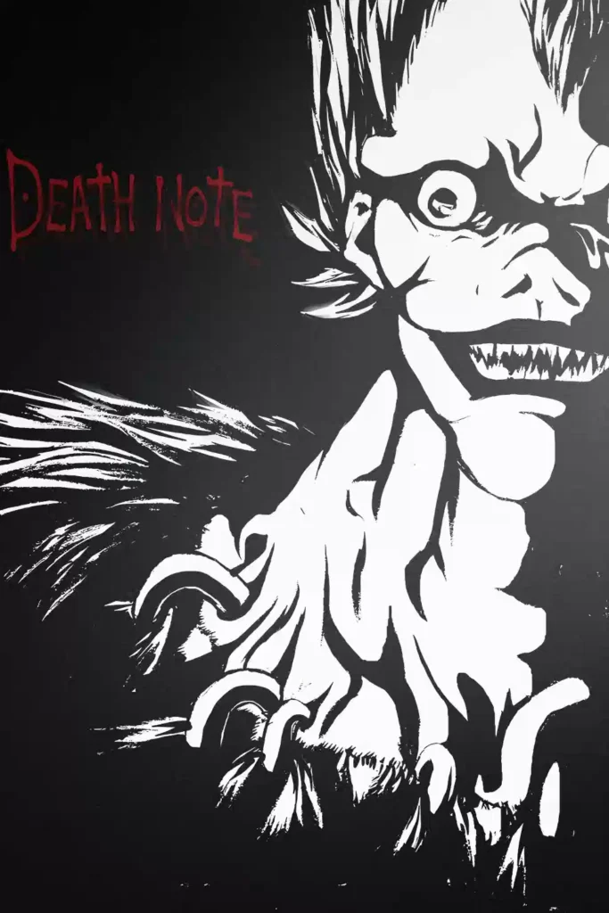Showcase view of the Ryuk Premium Metal Wall Art-1 from Death Note