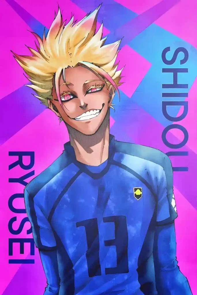 Showcase frame of the Ryusei Shido Premium Printed Metal Poster, anime metal poster