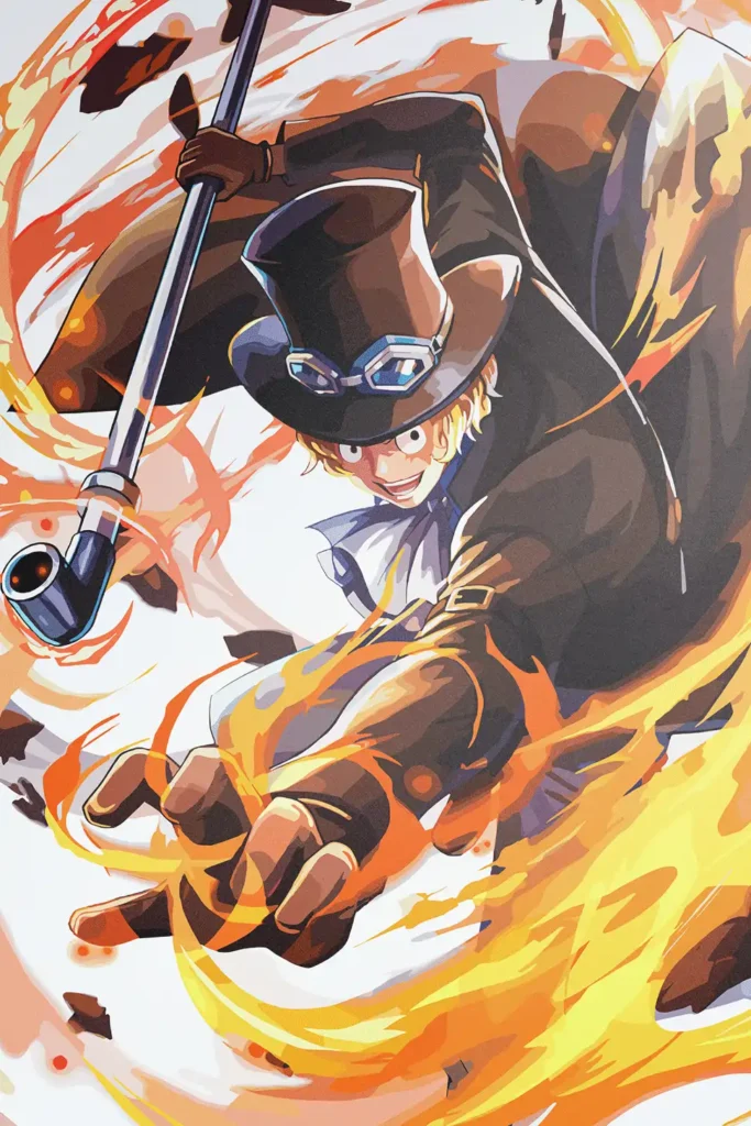Sabo One Piece Original Image Deluxe Printed Metal Wall Art