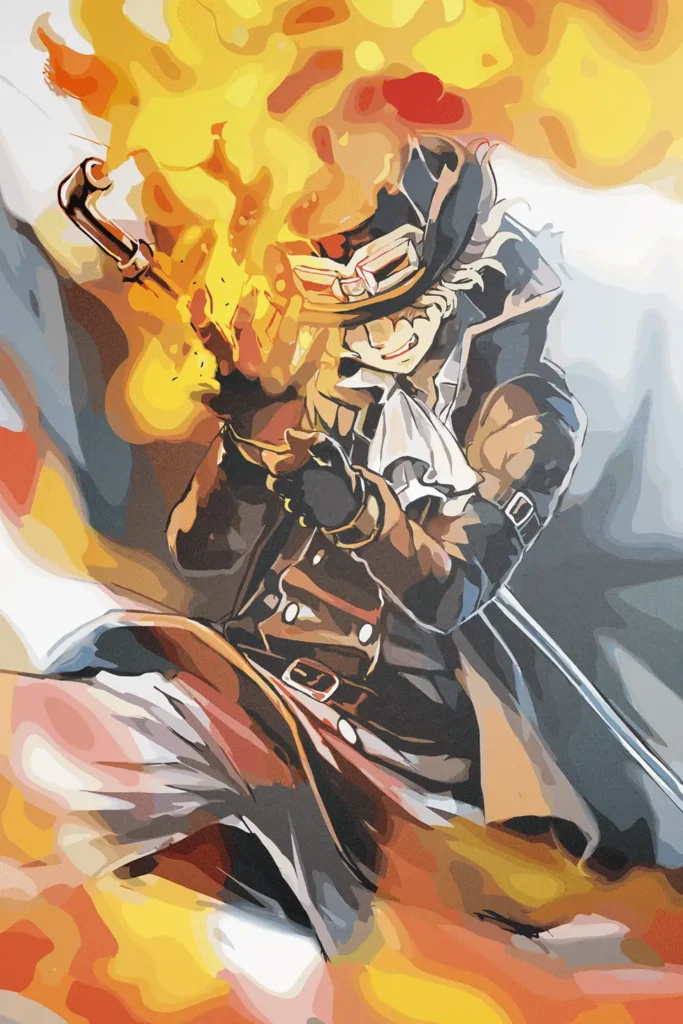 Sabo One Piece Original Image High Quality Aluminium Printed Metal Poster