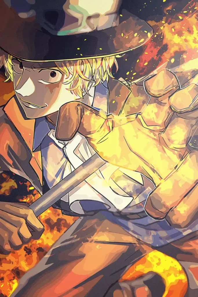 Sabo One Piece Original Image High Quality Metal Poster