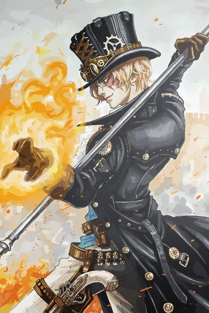 Sabo One Piece Original Image Outstanding Metal Print Poster