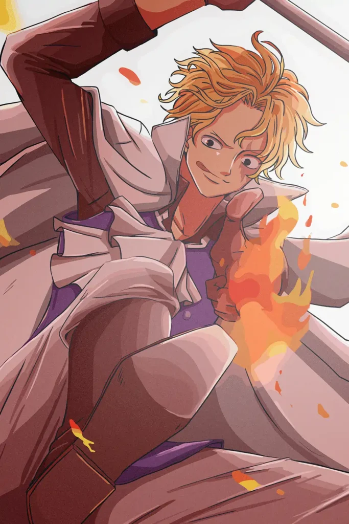 Sabo One Piece Original Image Printed Deluxe Metal Wall Poster
