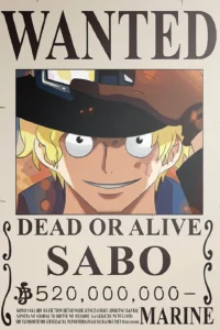 Sabo Wanted Poster One Piece Original Image Premium Aluminium Metal Wall Art
