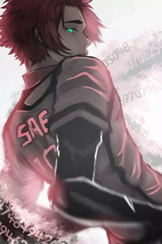Sae Itoshi Blue Lock anime metal poster artistic showcase image highlighting the design narrative