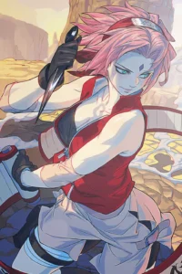 Sakura Haruno Naruto Original Image Premium Aluminium Metal Wall Art