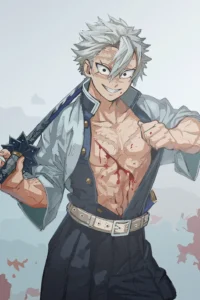 Sanemi Shinazugawa Demon Slayer Original Image Premium Metal Poster
