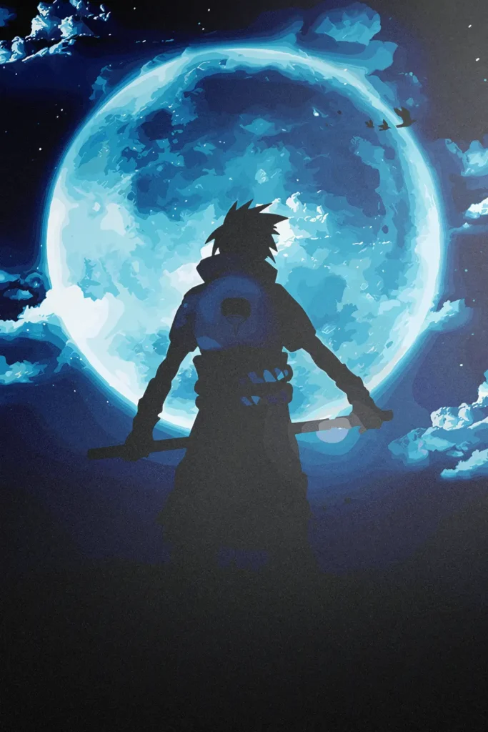 Sasuke Uchiha Naruto Original Image Distinctive Metal Print Wall Art