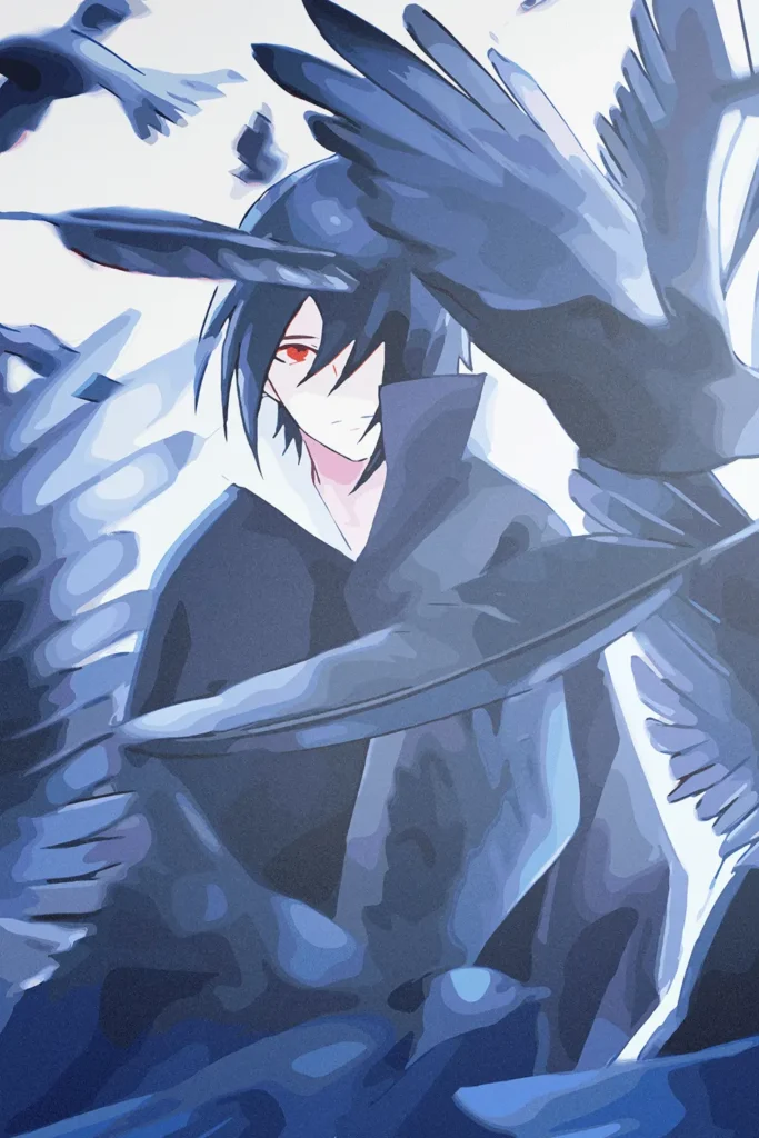 Sasuke Uchiha Naruto Original Image Distinctive Metal Wall Poster