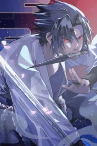 Sasuke Uchiha Naruto Original Image High Quality Metal Poster