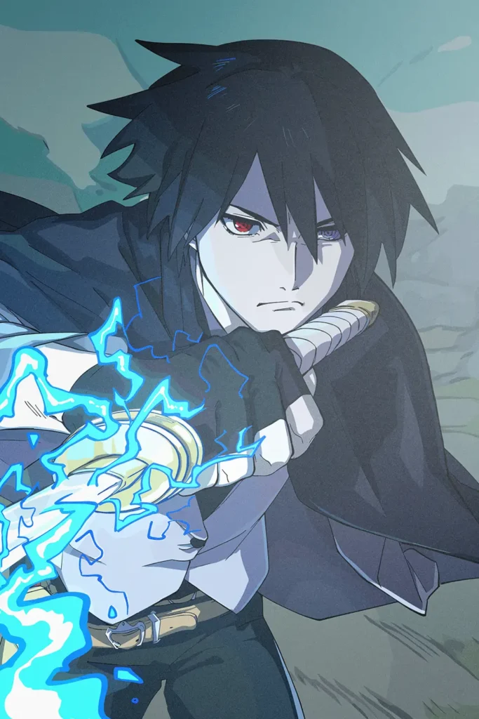 Sasuke Uchiha Naruto Original Image High Quality Metal Print
