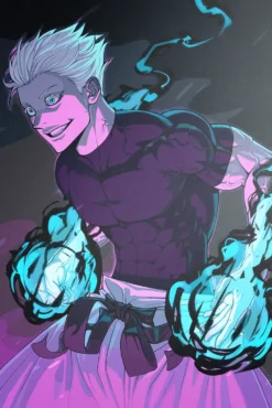 Gojo Jujutsu Kaisen Electric Tendrils Reversal Red Wall Art