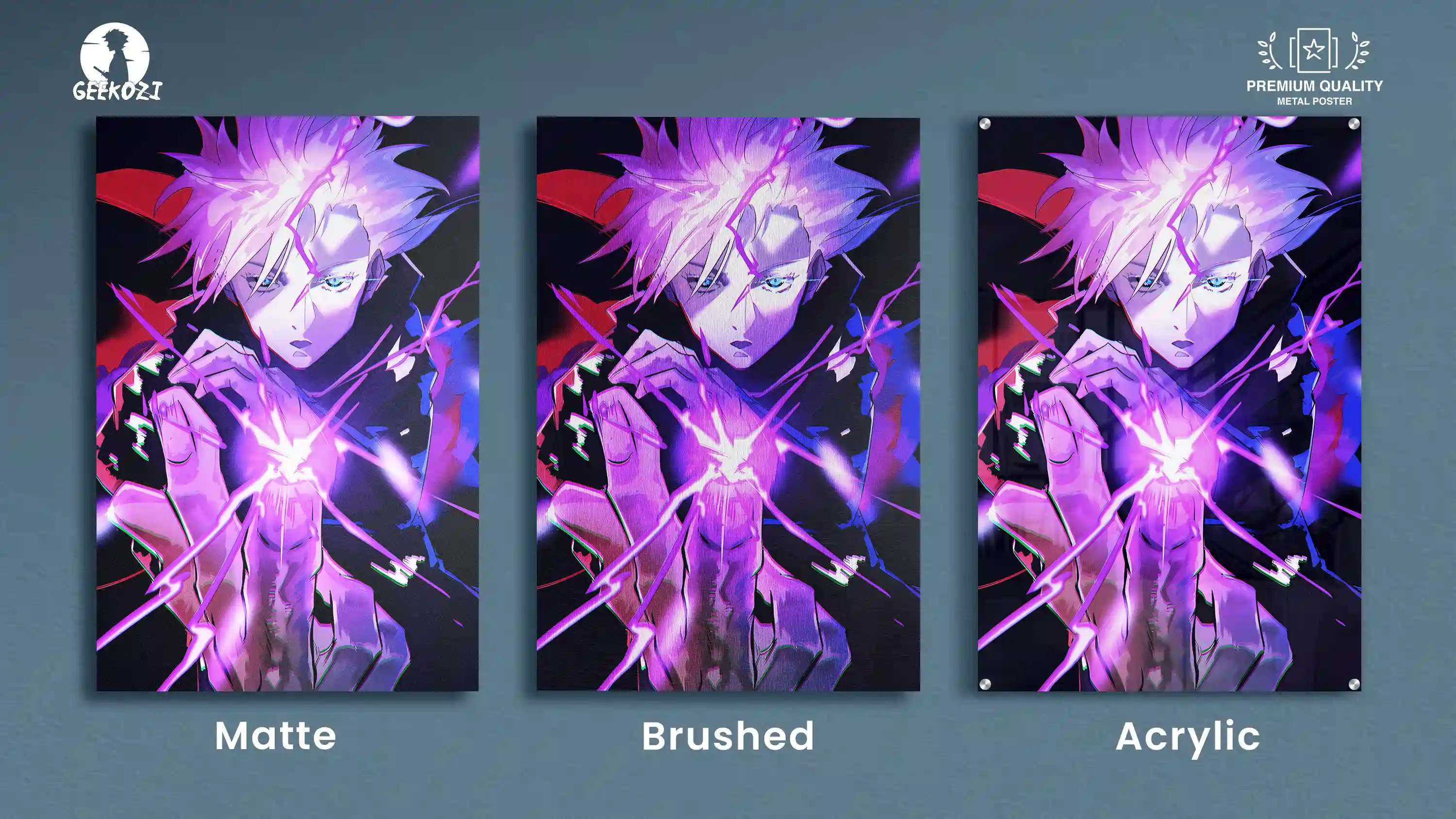 Satoru Gojo Jujutsu Kaisen All Product Types Exquisite Printed Metal Poster