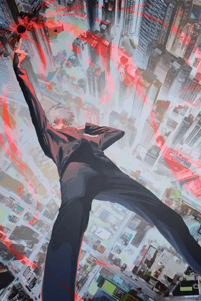 Satoru Gojo Jujutsu Kaisen Original Image Metal Print Poster