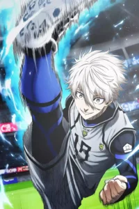 Seishiro Nagi Blue Lock anime metal poster artistic showcase image highlighting the design narrative
