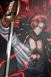 Shanks One Piece Original Image Deluxe Metal Print