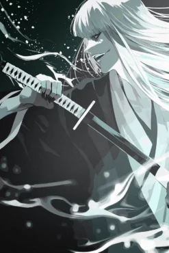 Shinji Hirako Bleach Enigmatic Katana Draw Stellar Metal Print Poster