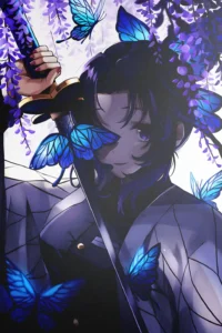Shinobu Kocho Demon Slayer Original Image Exquisite Metal Print Wall Art