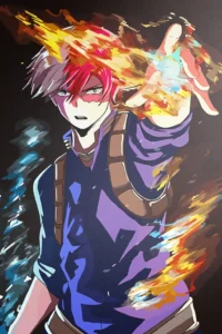 Shoto Todoroki My Hero Academia Original Image Bespoke Metal Wall Poster