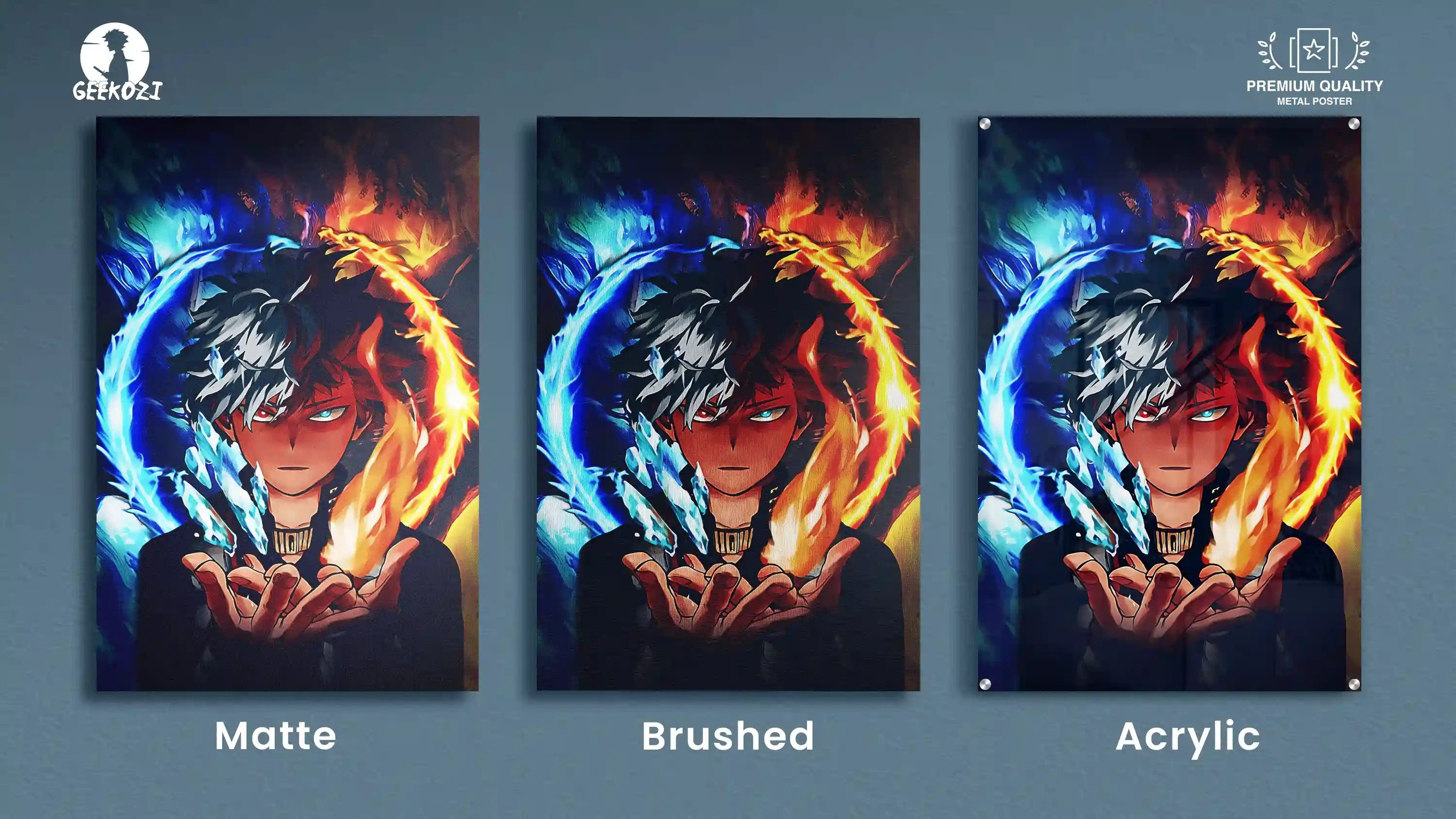 Shoto Todoroki My Hero Academia All Product Types Metal Wall Poster