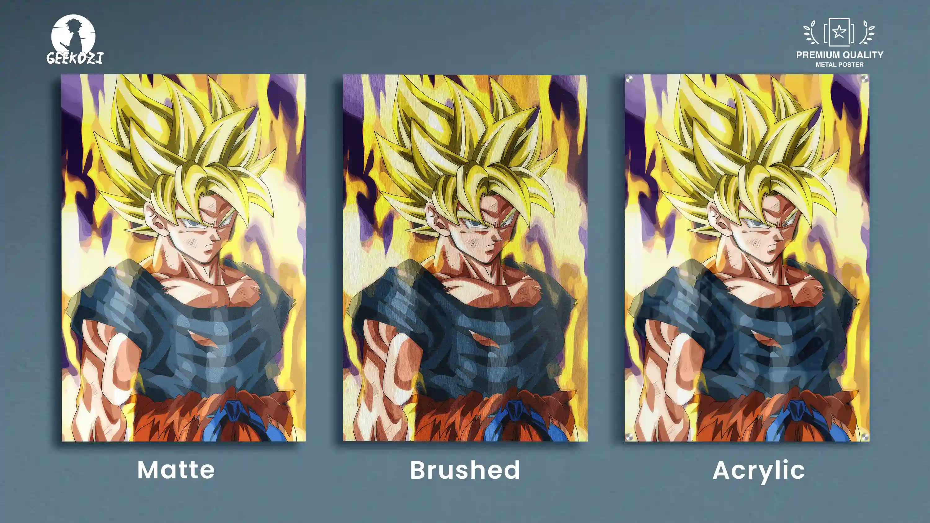 Son Goku Dragon Ball All Product Types Stellar Metal Print Poster