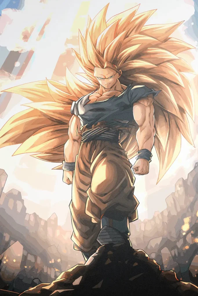 Son Goku Dragon Ball Original Image Deluxe Metal Print
