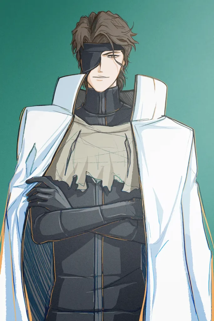Sosuke Aizen Bleach Original Image Deluxe Metal Poster