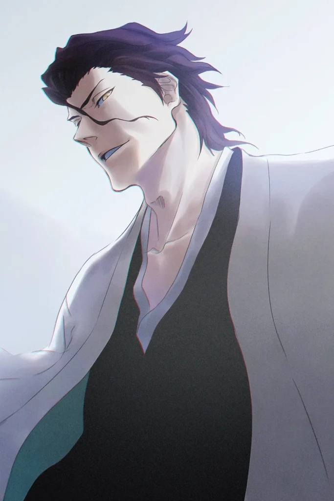 Sosuke Aizen Bleach Original Image High Quality Aluminium Printed Metal Poster