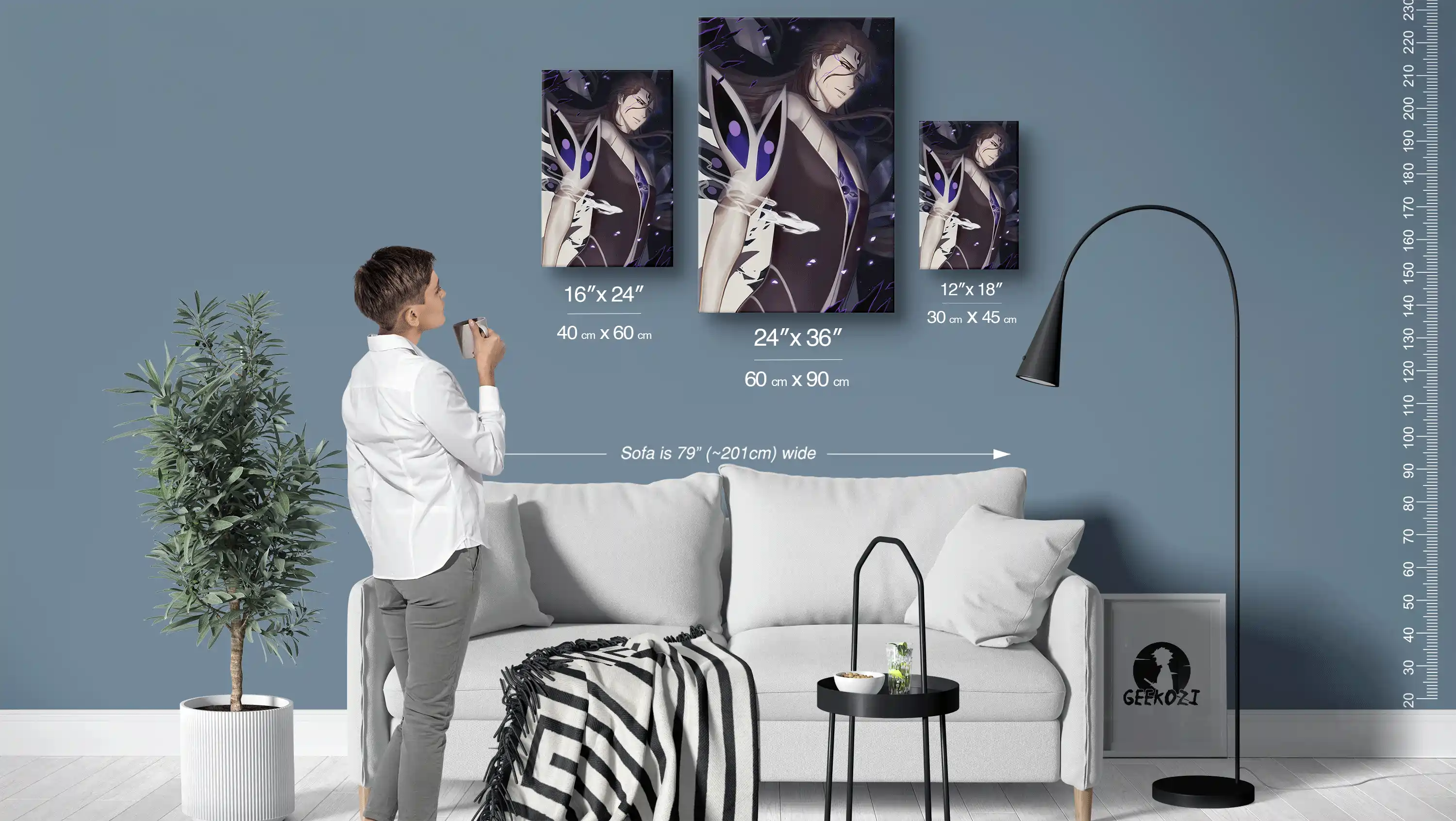 Sosuke Aizen Bleach Size Guide Outstanding Metal Poster