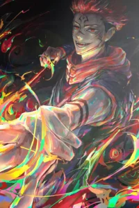 Sukuna Jujutsu Kaisen Original Image Bespoke Metal Print Wall Art
