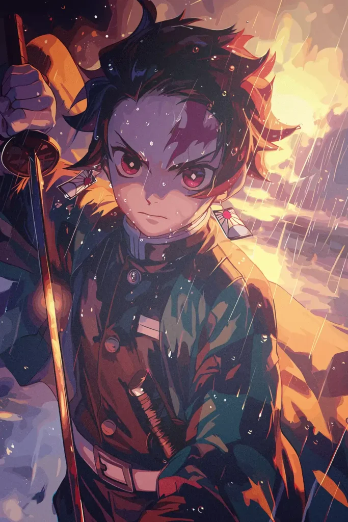 Tanjiro Kamado Demon Slayer Original Image Aluminium Metal Print