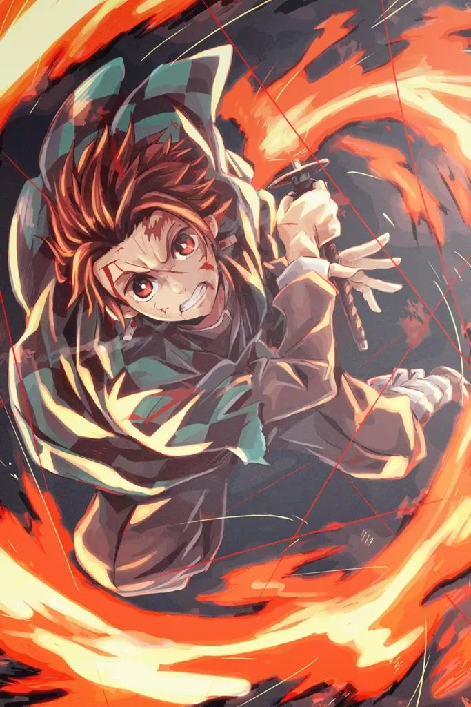 Tanjiro Kamado Demon Slayer Original Image Bespoke Metal Poster
