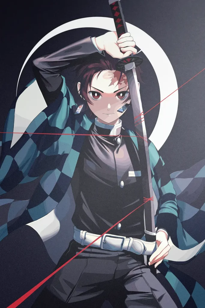 Tanjiro Kamado Demon Slayer Original Image Deluxe Metal Poster