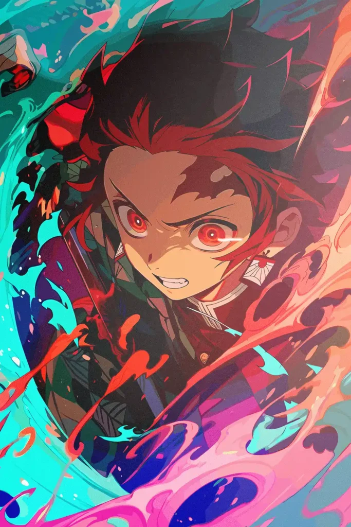 Tanjiro Kamado Demon Slayer Original Image Exquisite Metal Poster