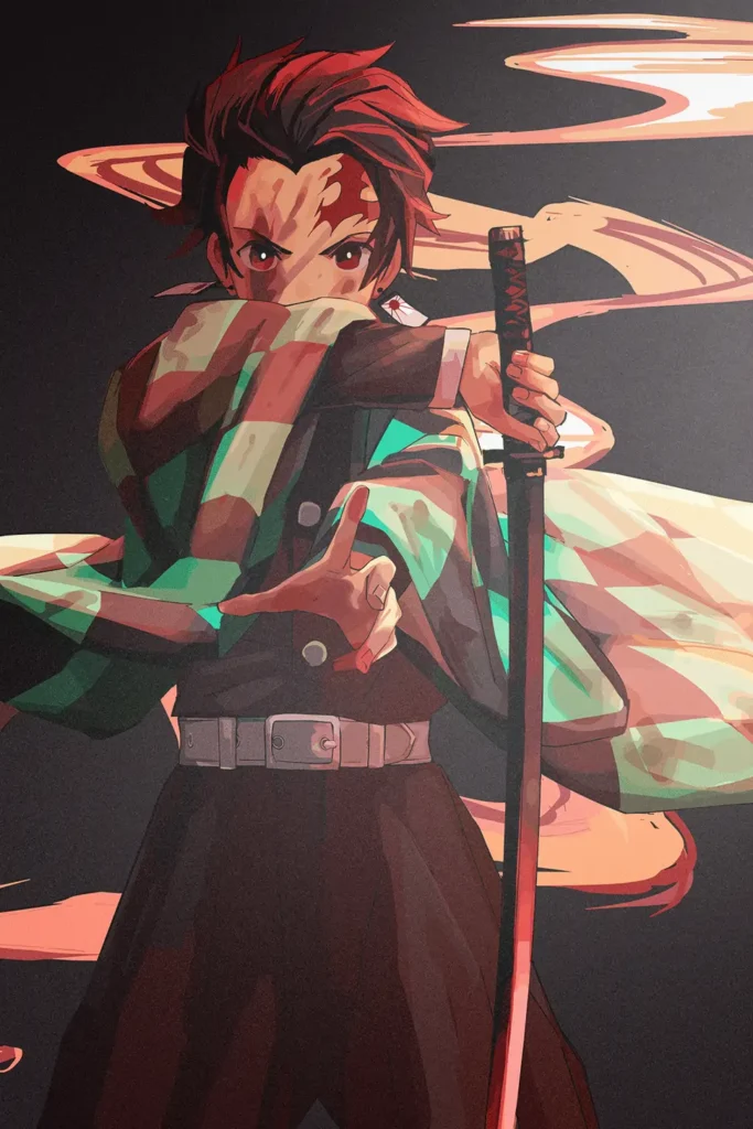 Tanjiro Kamado Demon Slayer Original Image High Quality Printed Metal Wall Art
