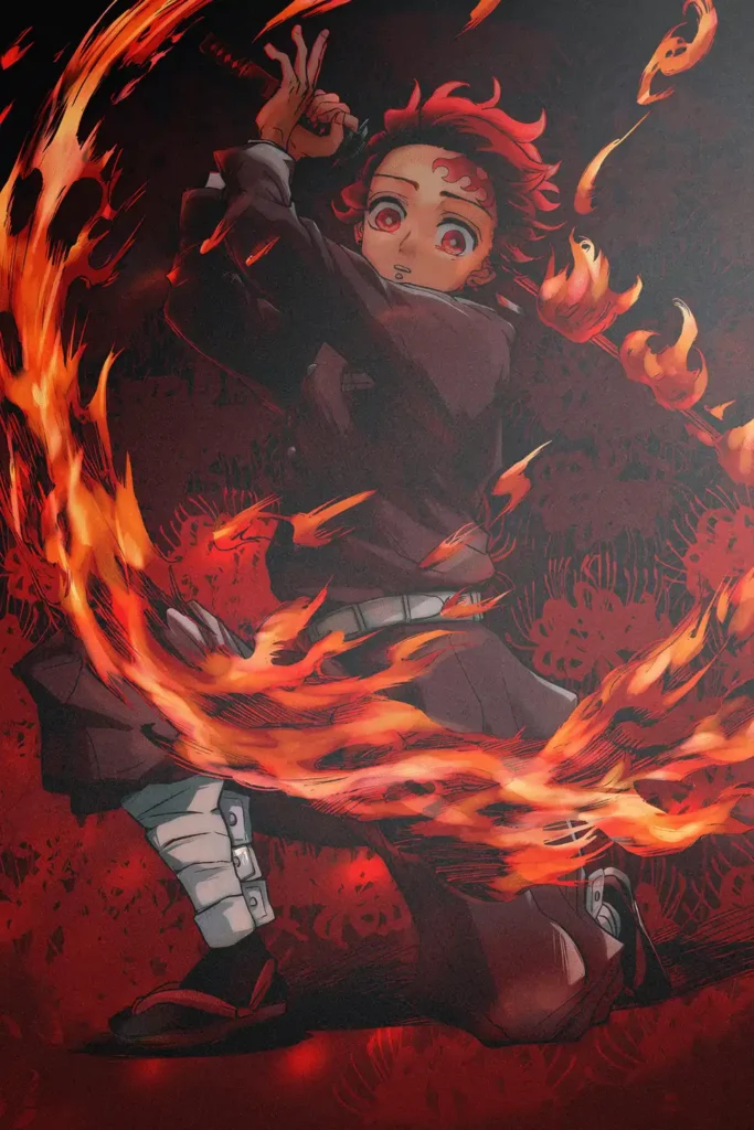 Tanjiro Kamado Demon Slayer Original Image Outstanding Metal Print Poster