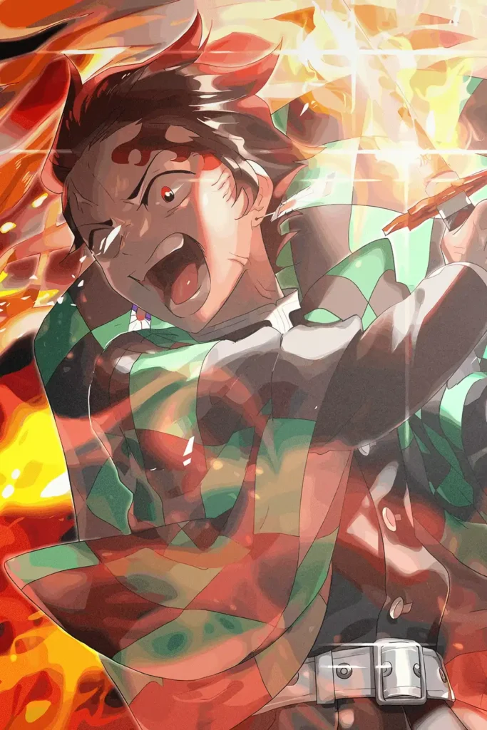 Tanjiro Kamado Demon Slayer Original Image Outstanding Metal Wall Art Poster