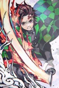 Tanjiro Kamado Demon Slayer Original Image Outstanding Metal Wall Poster
