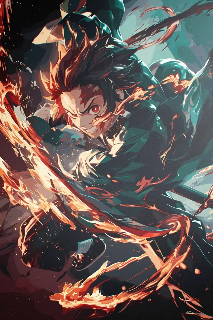 Tanjiro Kamado Demon Slayer Original Image Premium Aluminium Metal Wall Art