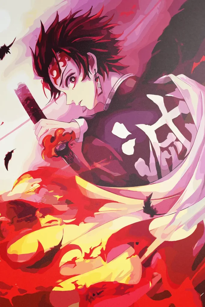 Tanjiro Kamado Demon Slayer Original Image Stellar Metal Poster