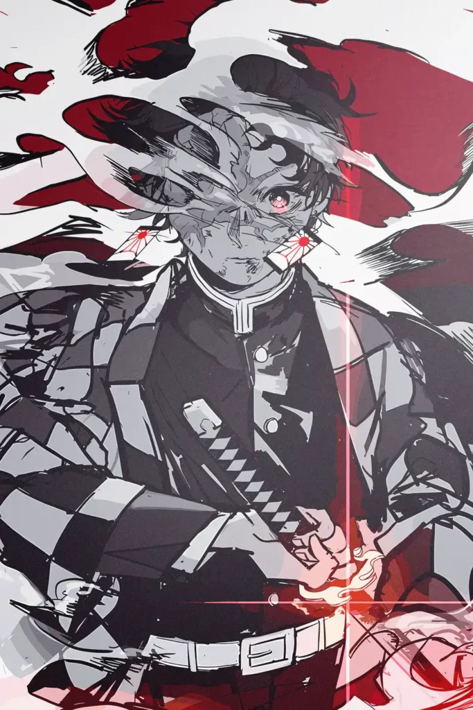 Tanjiro Kamado Demon Slayer Original Image Stellar Metal Wall Poster