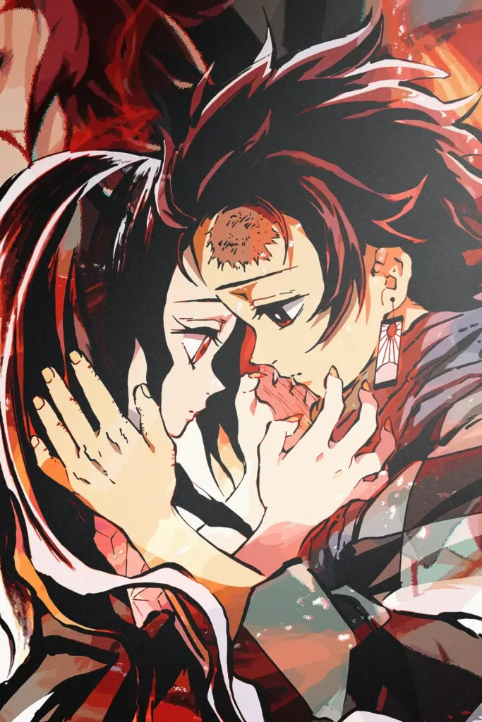 Tanjiro Kamado Demon Slayer Original Image Exquisite Printed Metal Wall Art